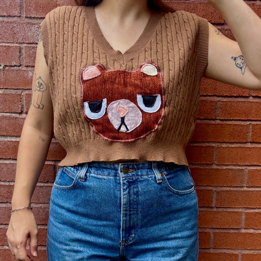 Petit ours chocolat - UPCYCLÉ