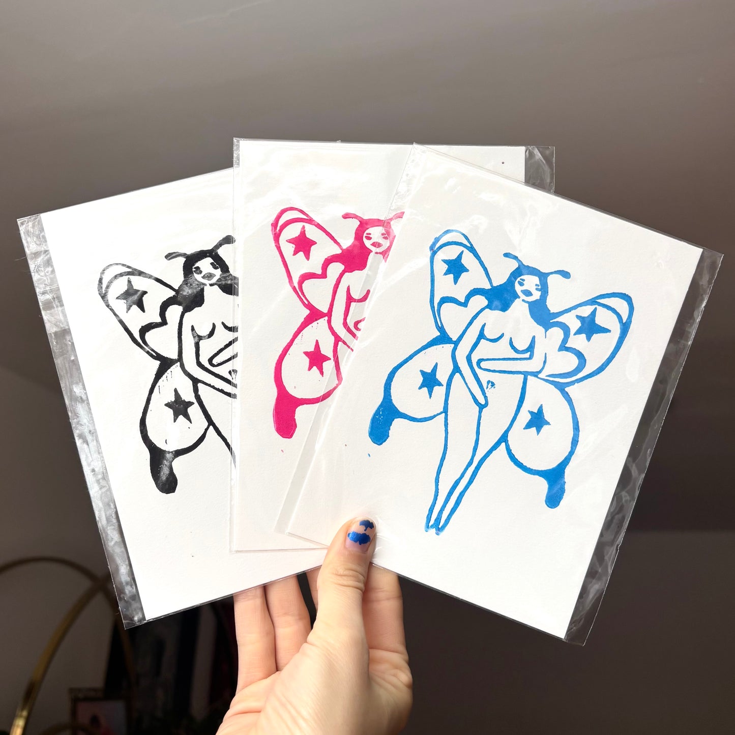 Impression lino - fée