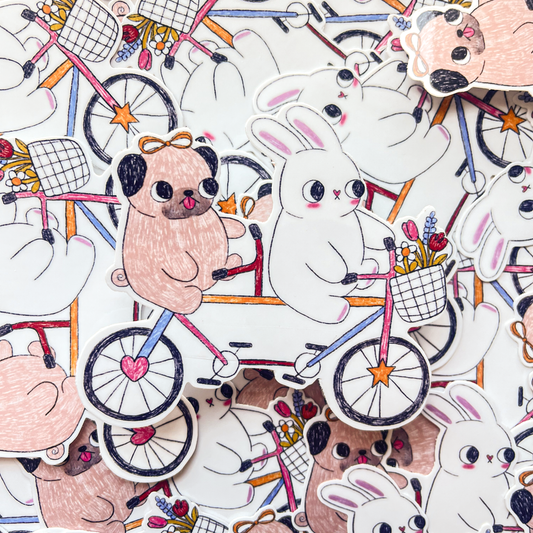 Autocollant vélo tandem