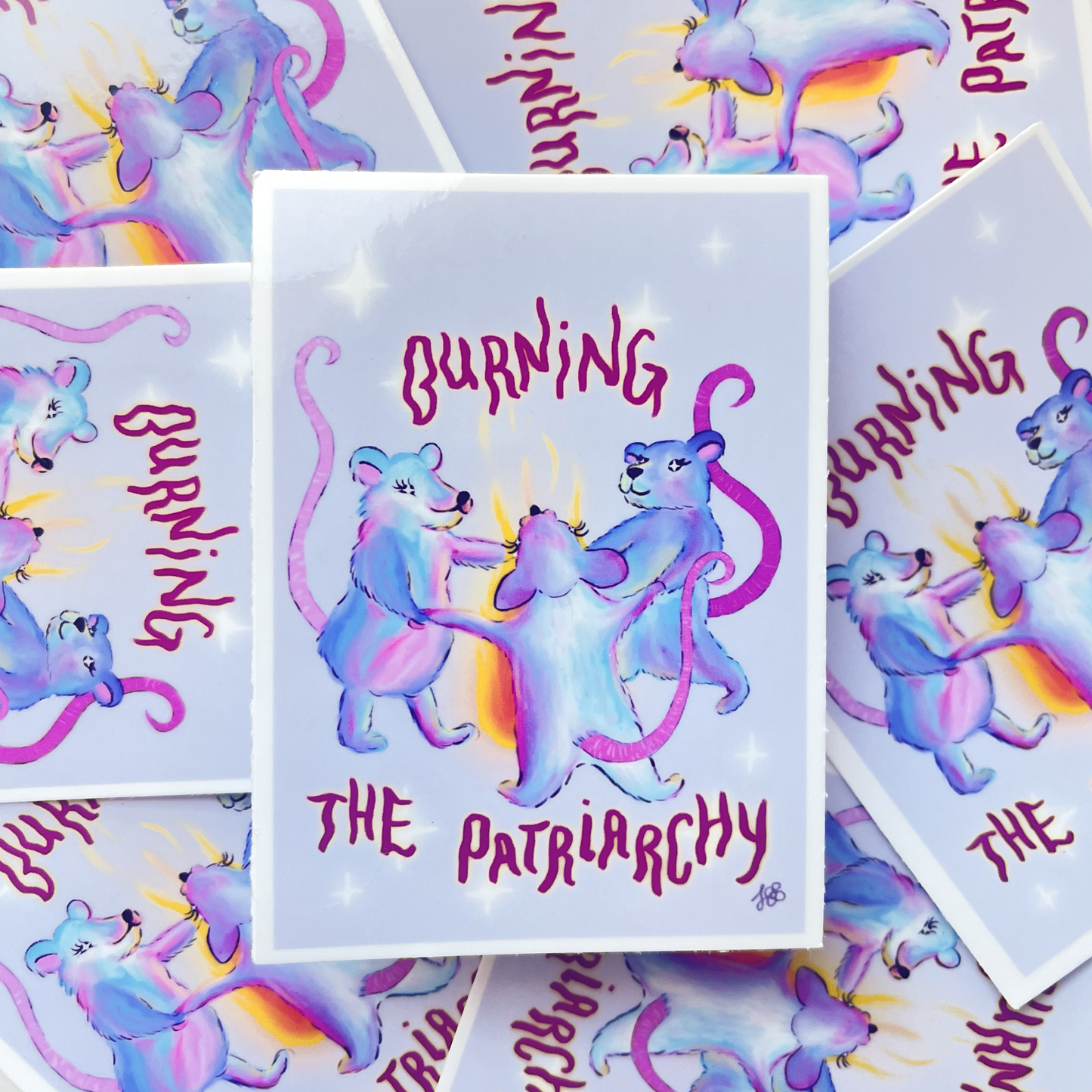 Autocollant burning the patriarchy