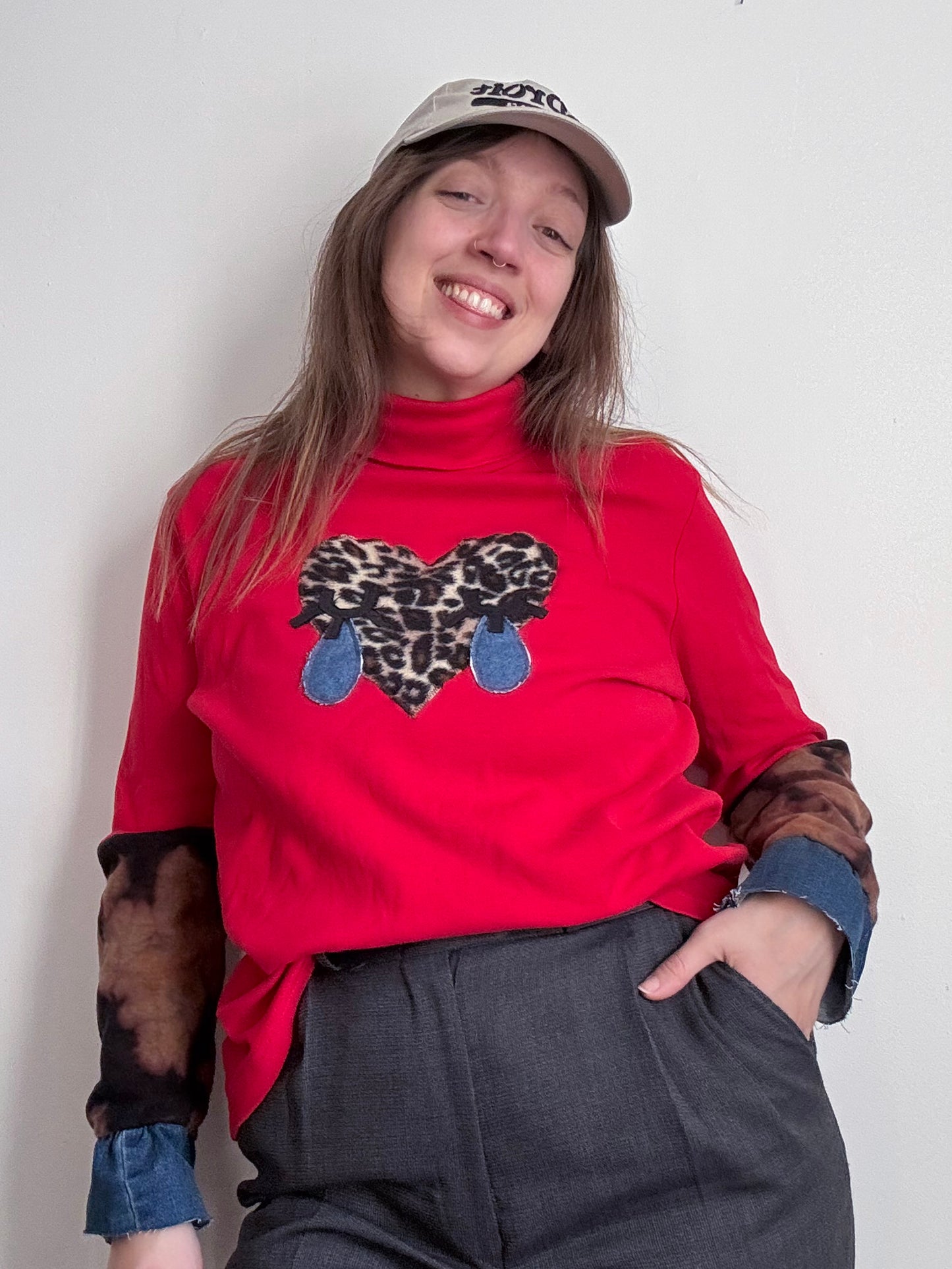 Coeur léopard - UPCYCLÉ