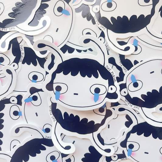 Autocollant insecte triste