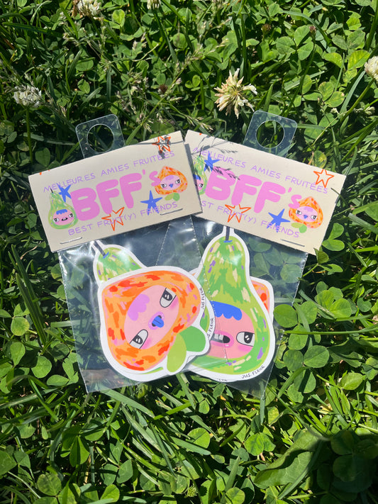 Fruits besties (duo d'autocollants d'amitié)