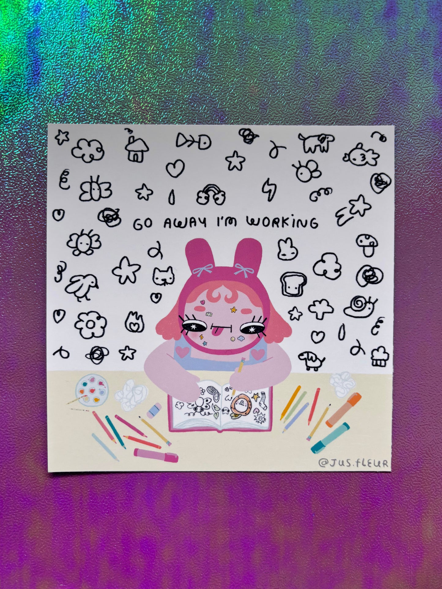 Va-t'en je travaille / Go away I'm working - impression