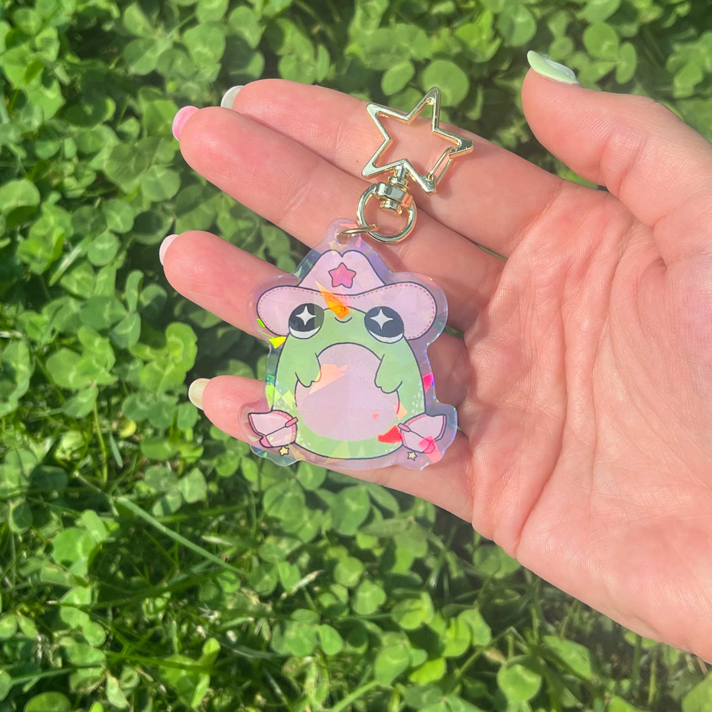 porte-clé grenouille cowboy