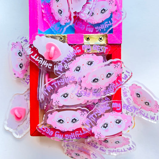 Épinglette I'm trying my best