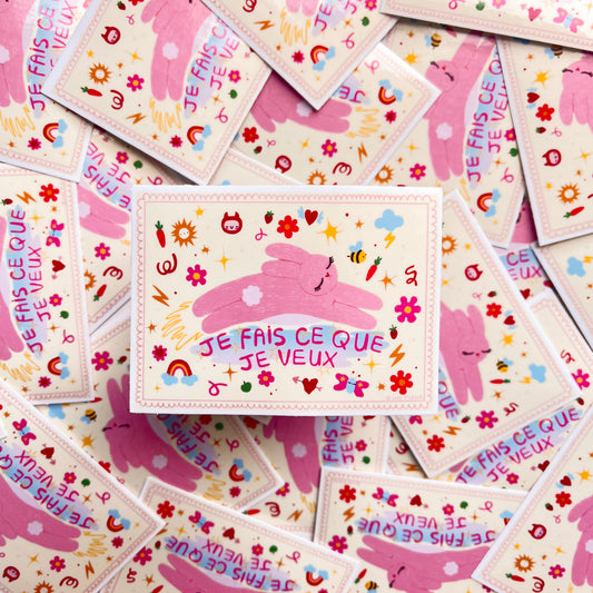 Autocollant je fais ce que je veux