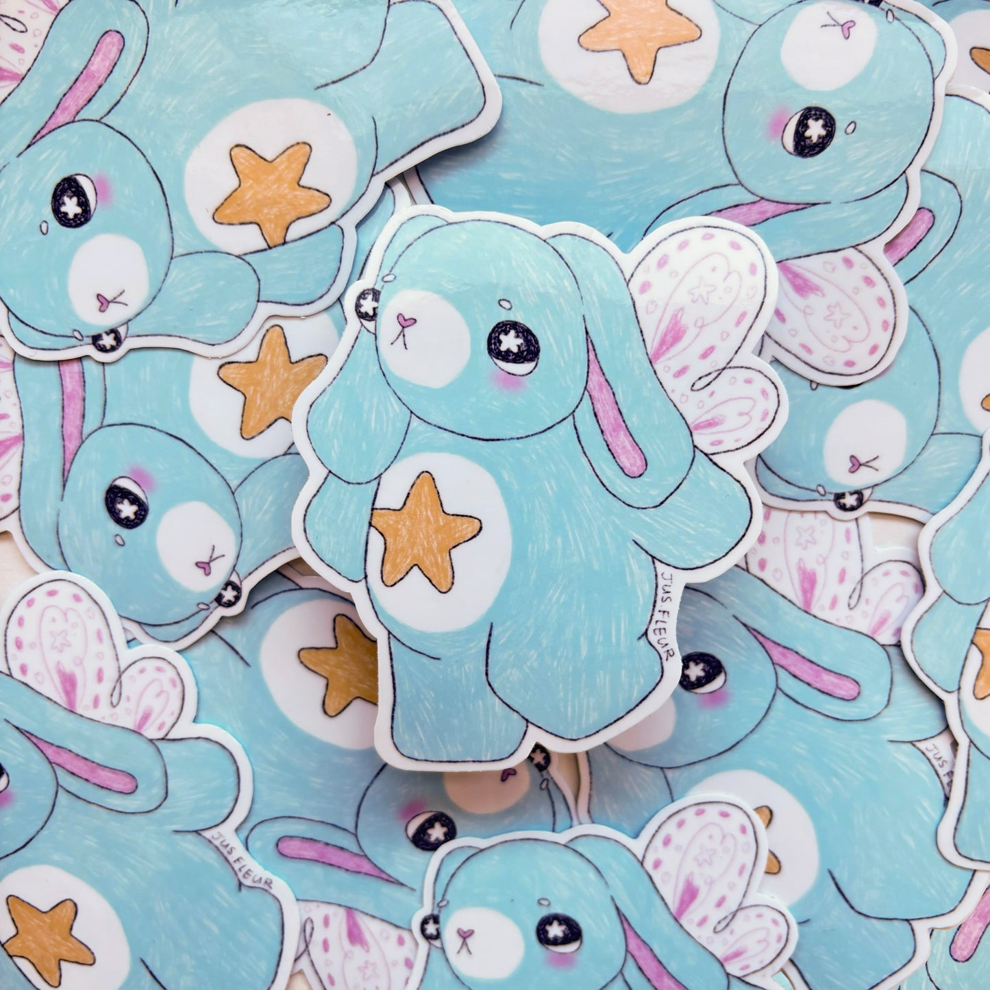 Autocollant lapin-fée