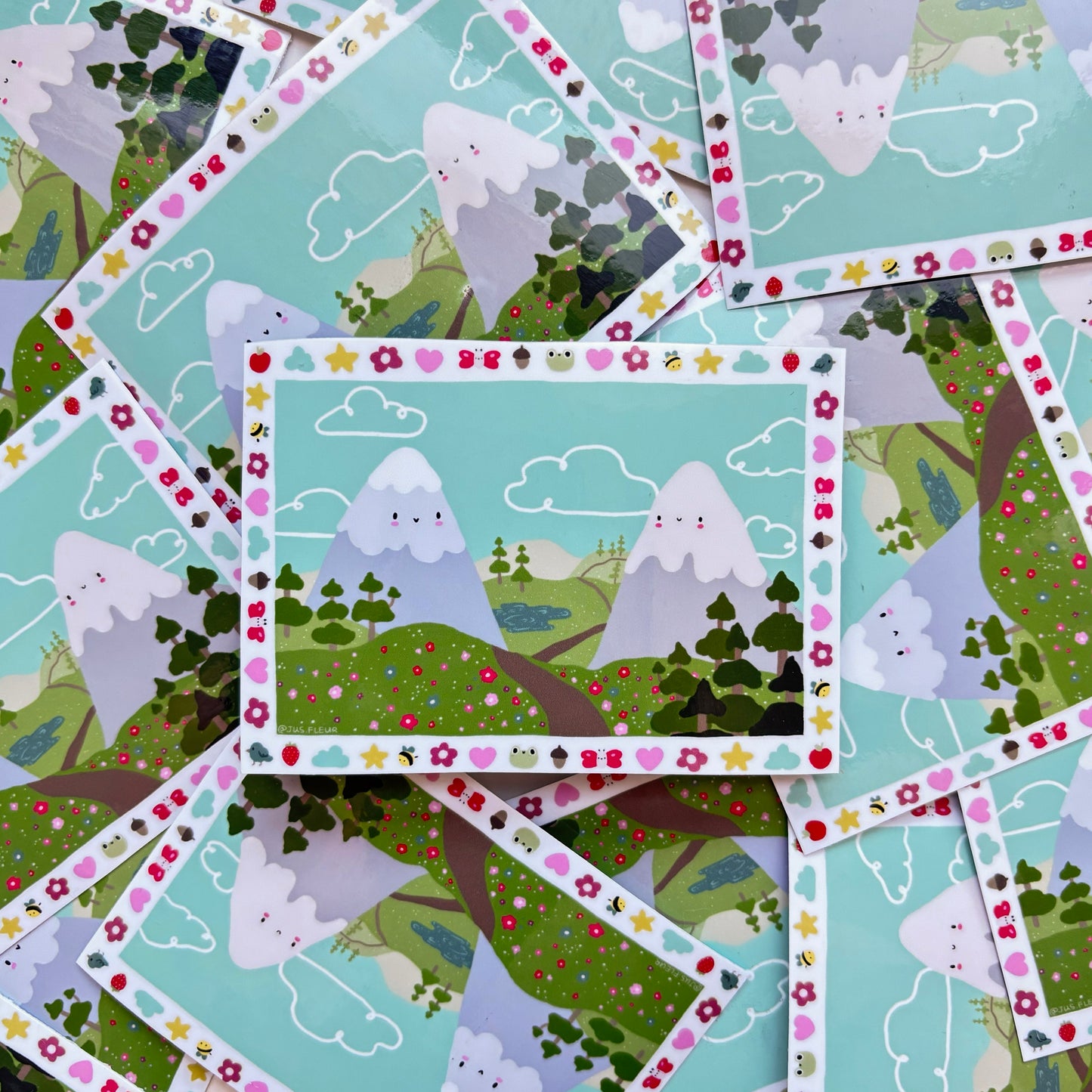 Autocollant montagnes