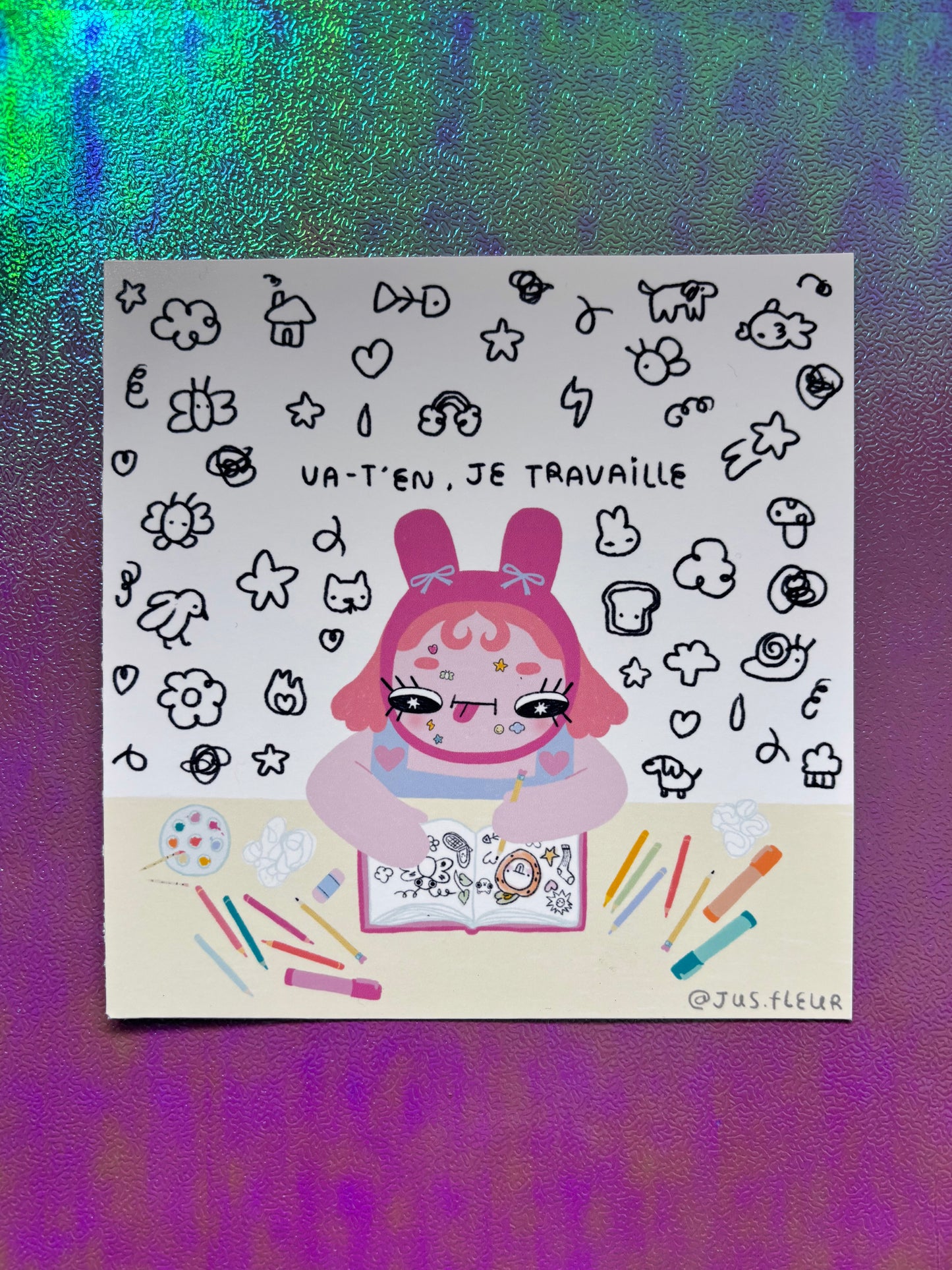 Va-t'en je travaille / Go away I'm working - impression