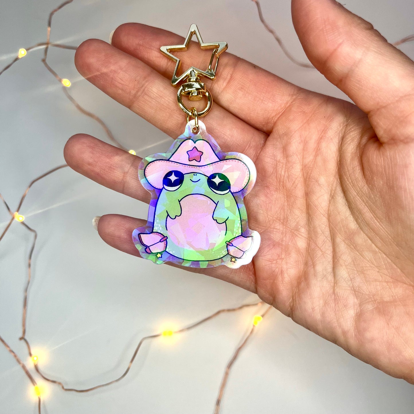 porte-clé grenouille cowboy