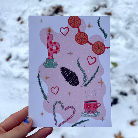 Cherries greeting card 
