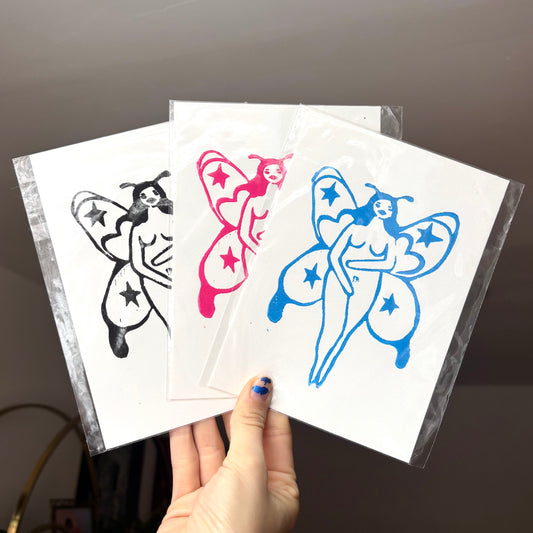 Impression lino - fée